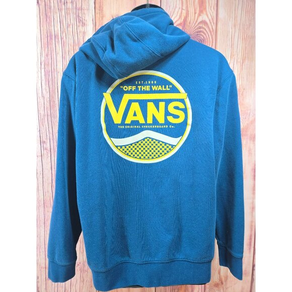 Vans Blue "Off The Wall" Hoodie Medium - Picture 2 of 7